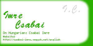 imre csabai business card